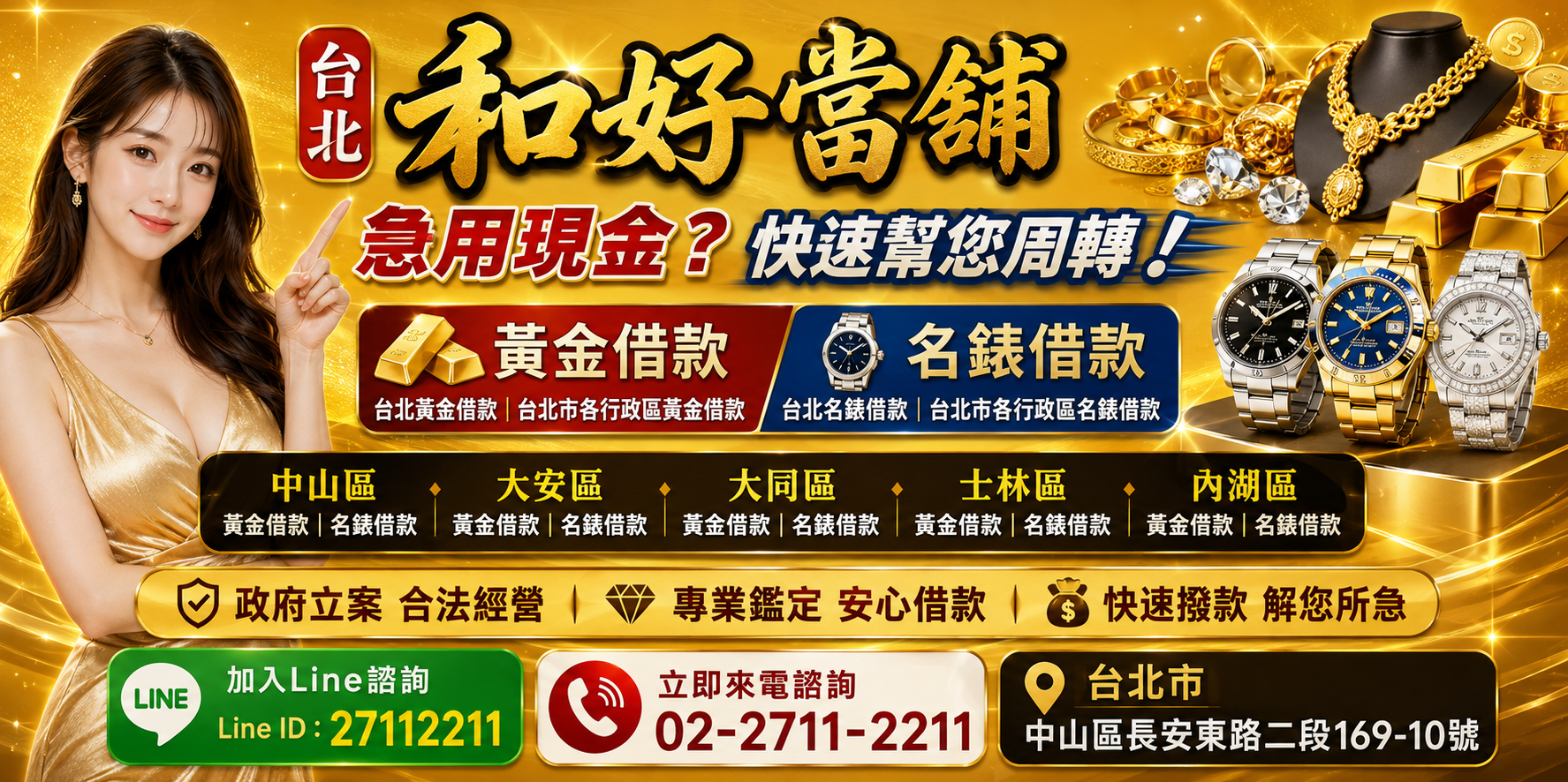 黃金借款.名錶借款